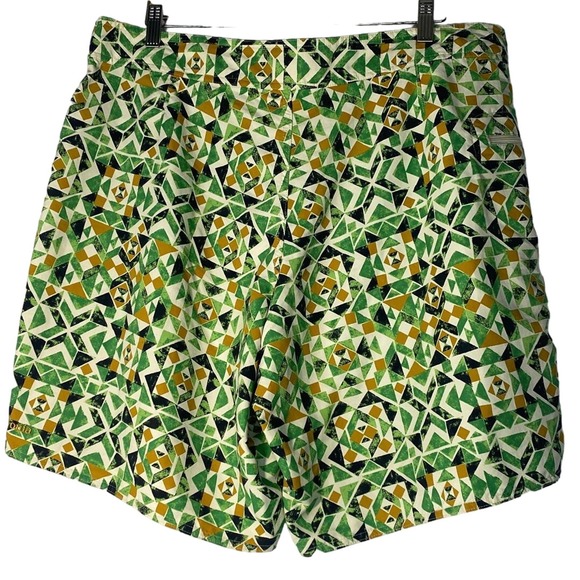 Patagonia Wayfarer geometric green black gold Board Shorts  men sz 38 - Picture 2 of 7